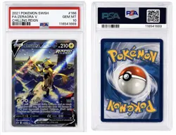 2021 PSA 10 Pokemon SWSH Chilling Reign Zeraora V #166/198 [WITH GRADED GUARD] - Image 3