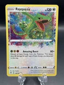 Rayquaza 138/185 Amazing Rare Vivid Voltage 2020 Pokemon Card NM - Image 1
