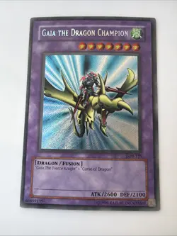 Yu-Gi-Oh Gaia the Dragon Champion LOB-125 Secret Rare Card Unlimited - Image 1