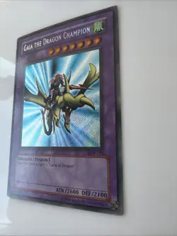Yu-Gi-Oh Gaia the Dragon Champion LOB-125 Secret Rare Card Unlimited - Image 3