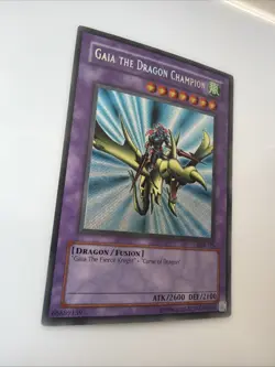 Yu-Gi-Oh Gaia the Dragon Champion LOB-125 Secret Rare Card Unlimited - Image 4