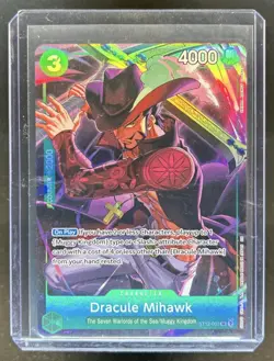 2025 One Piece Illustration Box Vol.4 Dracule Mihawk Promo Super Rare #ST12-003 - Image 1
