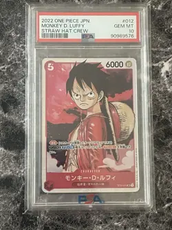 2022 One Piece Jpn Monkey D. Luffy Straw Hat Crew ST01-012 PSA 10 - Image 1
