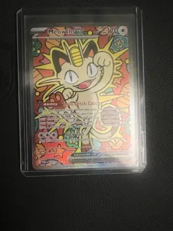 Meowth EX SIR Foil Card 121/088 POR HP 170 EN NM+ - Image 1