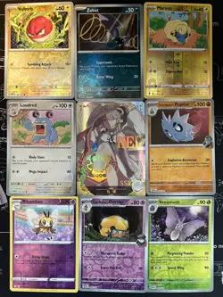 Rare Sexy Anime Waifu Card and 8 Holographic pokemon cards - Image 1
