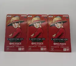 One Piece TCG OP-13 Carrying On His Will 12-Card Sleeved Booster Pack Lot of 3 - Image 1