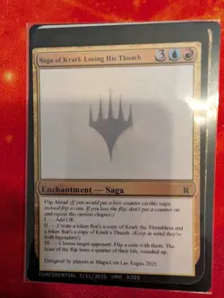 MTG Saga of Krark Losing Gavin Verhey Unknown Event Playtest Card NM RZ05 RARE - Image 1