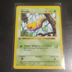 Pokemon Card - Weedle Base Set Shadowless 69/102, Kakuna 33/102 1st Edition - Image 3