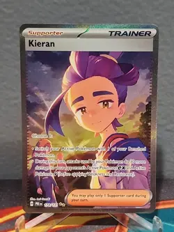Kieran 174/131 Special Illustration Rare Pokemon Card Prismatic Evolutions LP - Image 1