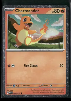 Charmander - (Cosmos Holo) 020/217 Holo - Pokemon TCG Miscellaneous Cards & Prod - Image 1