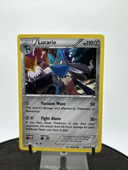 Lucario 63/124 NM Near Mint XY Fates Collide Holofoil Rare Holo Pokemon Card - Image 1