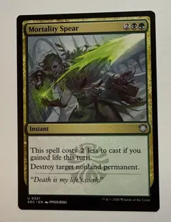 Mortality Spear #321 (NM) Commander: Secrets of Strixhaven SOC Magic MTG - Image 1