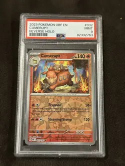 PSA 9 Camerupt Obsidian Flames Reverse Holo 032/197 Scarlet & Violet Pokemon TCG - Image 1