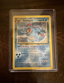 Pokemon TCG Feraligatr 5/111 Neo Genesis Unlimited Holo Rare 120 HP English WOTC - Image 1