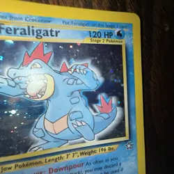 Pokemon TCG Feraligatr 5/111 Neo Genesis Unlimited Holo Rare 120 HP English WOTC - Image 5