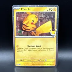Tcg Pokemon Pikachu 2026 Pokemon Day Holo 30th Anniversary Stamped Promo 051/162 - Image 1