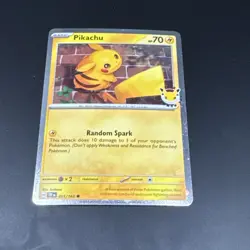 Tcg Pokemon Pikachu 2026 Pokemon Day Holo 30th Anniversary Stamped Promo 051/162 - Image 3