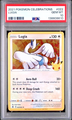 Pokemon Lugia Celebrations Holo Rare #022 PSA 10 Gem Mint 022/025 2021 - Image 1