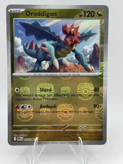 Sv: White Flare Pokemon TCG Druddigon - Master Ball Pattern - Image 1