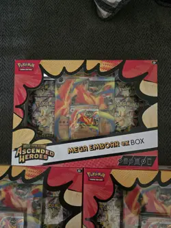 Pokemon TCG: Mega Evolutions Ascended Heroes Mega Emboar Ex Lot Of 3 - Image 2