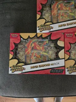 Pokemon TCG: Mega Evolutions Ascended Heroes Mega Emboar Ex Lot Of 3 - Image 3