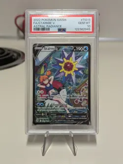 Pokemon SWSH Astral Radiance Starmie V Full Art TG13 PSA 10 - Image 1