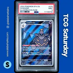 2024 POKEMON SHROUDED FABLE #070/064 DUSKNOIR ILLUSTRATION RARE PSA 9 - Image 1