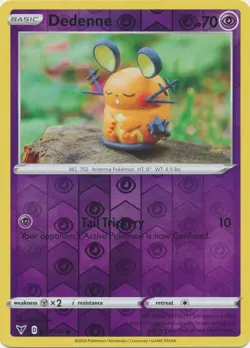 Reverse Holo Dedenne 077/185 Common Vivid Voltage Pokemon TCG Lightly Played - Image 1
