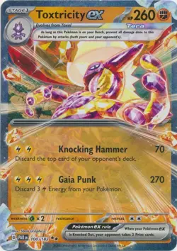 Toxtricity ex 100/182 Double Rare Holo Paradox Rift Pokemon NM - Image 1