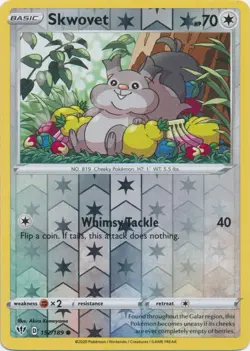 Pokemon - Skwovet - 152/189 - Reverse Holo - Darkness Ablaze - Near Mint - Image 1