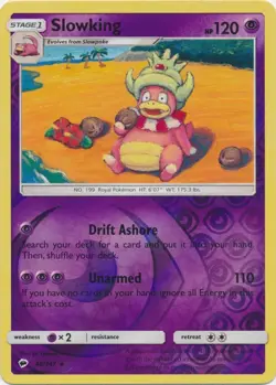 Slowking 48/147 Pokemon TCG SM Burning Shadows Reverse Holo Lightly Played - Image 1