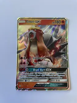 Pokemon Entei GX Ultra Rare Holo 10/73 Shining Legends 180 HP GX 2017 - Image 1