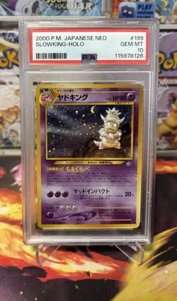 PSA 10 Slowking #199 Holo Rare Neo Genesis Japanese Pokemon Card 2000 - Image 1