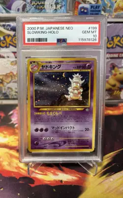 PSA 10 Slowking #199 Holo Rare Neo Genesis Japanese Pokemon Card 2000 - Image 2
