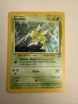 Pokemon Scyther Holo Rare 017/130 Base Set 2 70 HP Basic The Pokemon Company - Image 1
