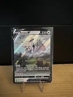 Arceus V SWSH204 2022 Figure Collection Black Star Promo Card Pokemon TCG - Image 1
