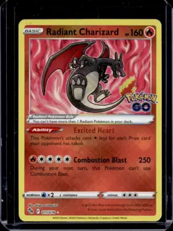 2022 Pokemon SWSH Pokemon GO Radiant Charizard #011/078 - Image 1