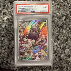 Pokemon TCG Morpeko 206/182 SV04: Paradox Rift Holo Illustration Rare PSA 9 - Image 1