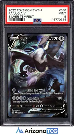 Pokemon 2022 Lugia V 186/195 Alt Art Silver Tempest PSA 9 - Image 1