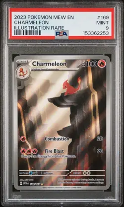 2023 POKEMON MEW EN-151 ILLUSTRATION RARE #169 CHARMELEON PSA 9 - Image 1