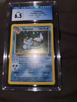 Pokemon TCG Vaporeon Jungle 12/64 Holo 1999-2000 Wizards Base Set Copyright Holo - Image 1