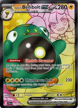 Ionos Bellibolt ex 172/159 Pokemon Journey Together Ultra Rare Full Art - Image 1