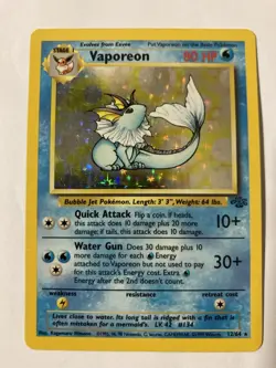 Vaporeon 12/64 Jungle Holo Unlimited Lightly Played good Pokemon TCG - Image 1
