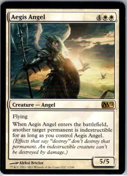 Aegis Angel - 1 - Magic 2012 (M12) - Magic MTG - NM - B3G1 - Image 1