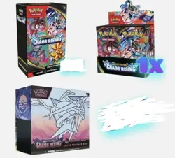 CHAOS RISING Pokemon Center ETB’s x1 + Booster Box + Booster Bundle x1 Presale - Image 1
