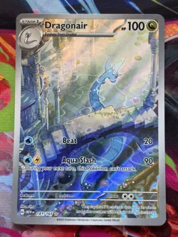 Dragonair 2023 Pokemon SV 151 #181 Illustration Rare Full Art - Image 1