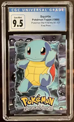 CGC 10 Squirtle Topps E7 PSA BGS 1999 POKEMON THE FIRST MOVIE FIRST PRINT - Image 1