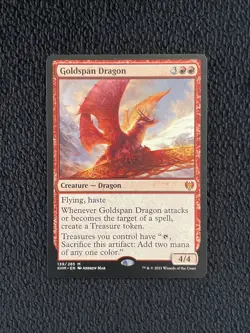 MTG Goldspan Dragon Kaldheim 139/285 Regular Mythic - Image 1
