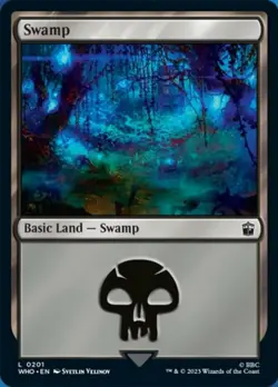 Hero Deal, English - 4 x MTG Swamp (0201) Universes Beyond: Doctor Who - Image 1