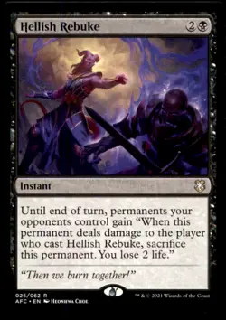 MTG Hellish Rebuke LP Light Play Forgotten Realms [757] - Image 1